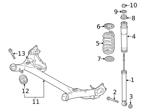 Rear Suspension for 2016 Toyota Prius C #0
