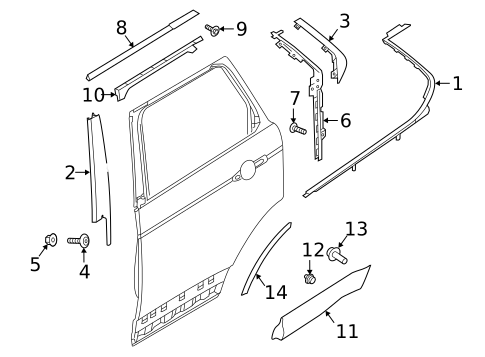 Exterior Trim - Rear Door for 2023 Land Rover Discovery #0