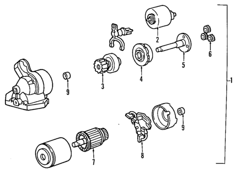 Starter for 2001 Mazda Millenia #0