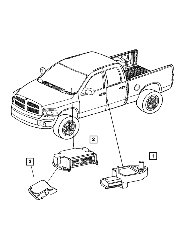 56043167AB - Electrical: Side Airbag Impact Sensor for Mopar Image image