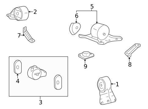 Engine & Trans Mounting for 2005 Kia Optima #0