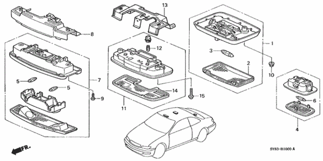Interior Light for 1998 Acura CL #0