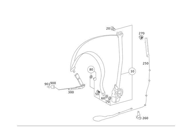2218609285 - Driver Seat: Seat Belt for Mercedes-Benz: 300S, S350, S400, S600, S63 AMG Image image