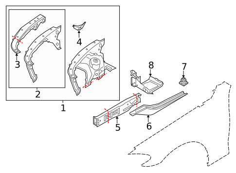 Structural Components & Rails for 2016 BMW 528i #0