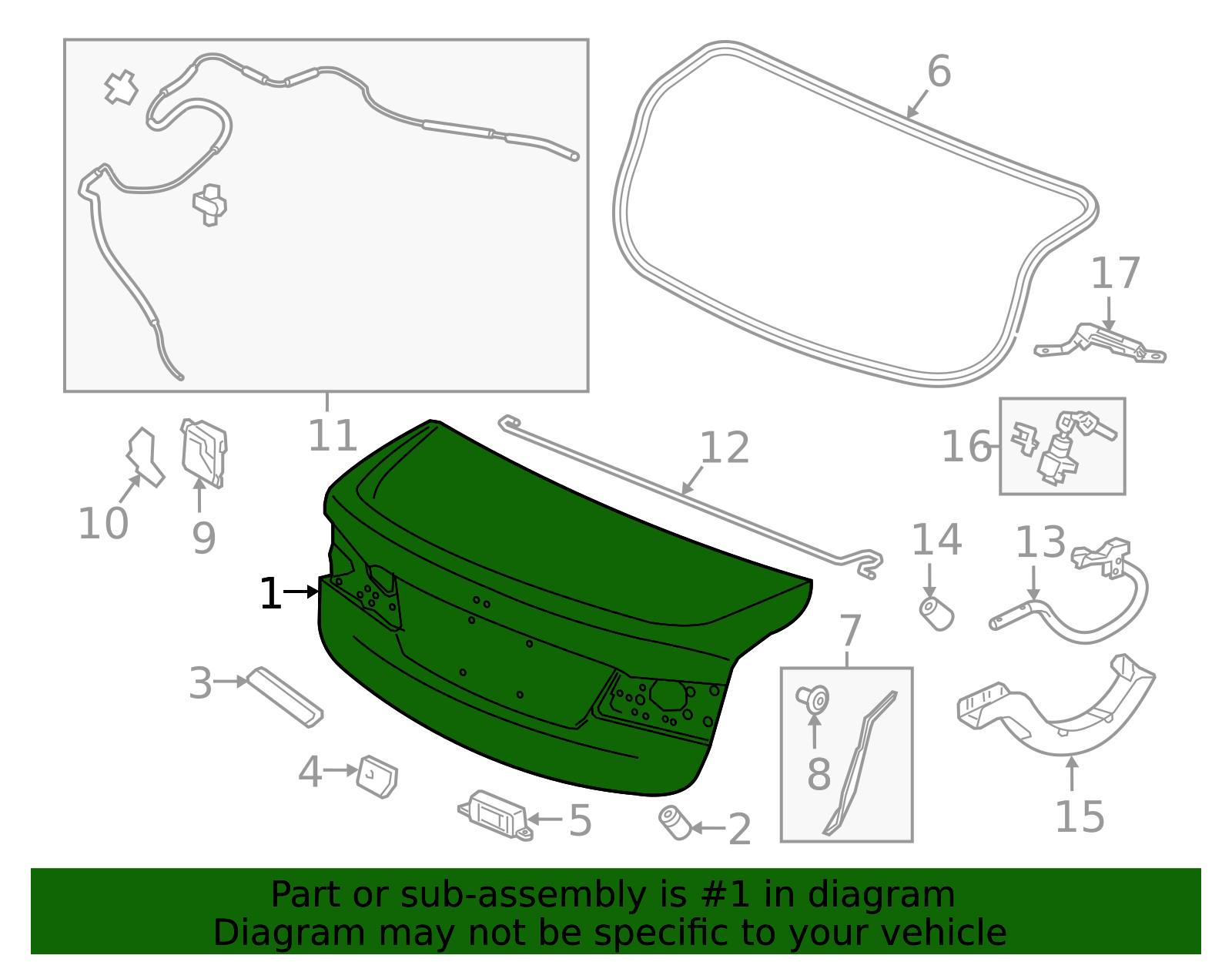 2015-2020 Acura TLX Trunk Lid 68500-TZ3-A90ZZ | OEM Parts Online