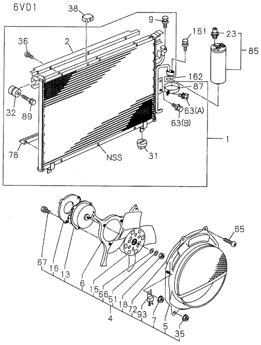 A/C Condenser (1) for 1997 Honda Passport #0