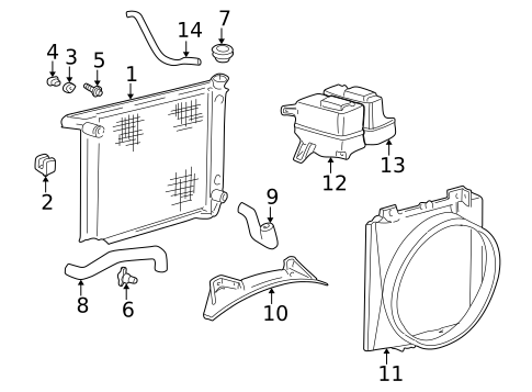 Radiator & Components for 1999 Mazda B2500 #0