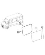 68010256AA - Glass: Sliding Door Glass Weatherstrip, Right And Left for Mopar Image