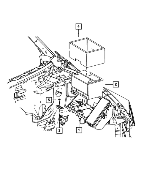 Battery, Battery Tray and Cables for 2014 Ram 3500 #6