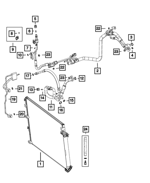 Air Conditioner and Heater Plumbing for 2017 Chrysler 200 #0