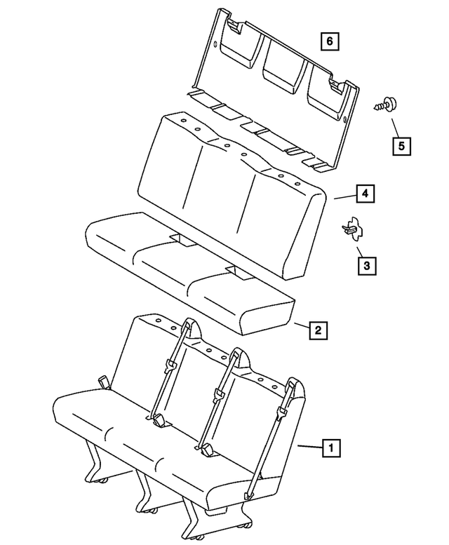 5134093AA - : Rear Seat Complete for Mopar Image