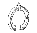5093390AC - Brakes: Park Brake Shoes for Jeep: Grand Cherokee, Liberty, Wrangler Image