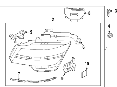 Headlamp Components for 2025 Genesis G80 #0