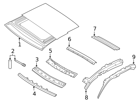 Roof & Components for 2020 Porsche Panamera #0