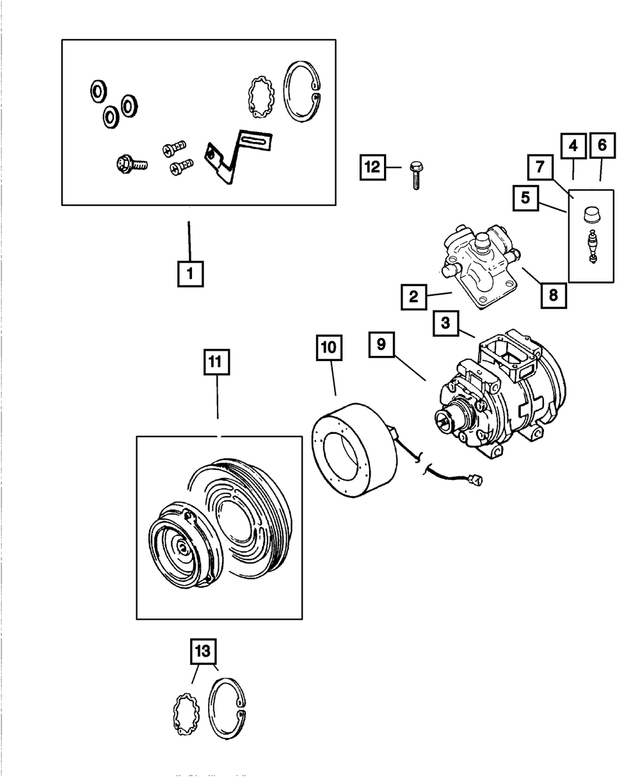 4723011AB - Air Conditioning &amp; Heater: A/c Compressor Clutch Overhaul Kit for Mopar Image