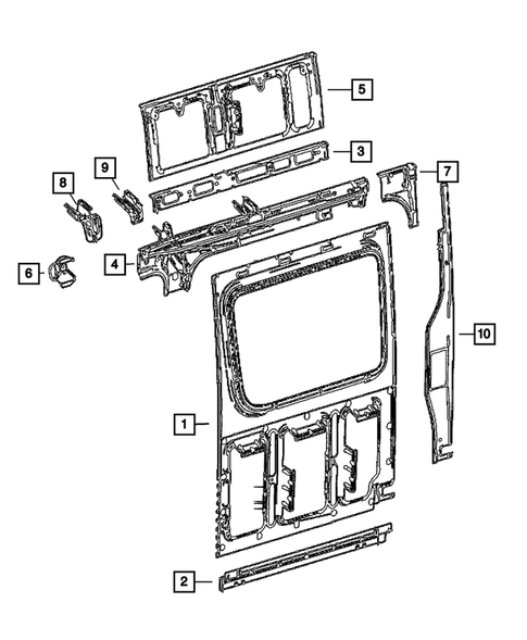 Aperture Panel and Pillar Supports for 2009 Dodge Sprinter 3500 #20