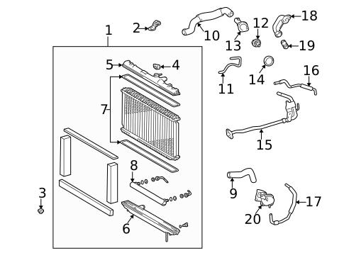 Radiator & Components for 2004 Lexus IS300 #0