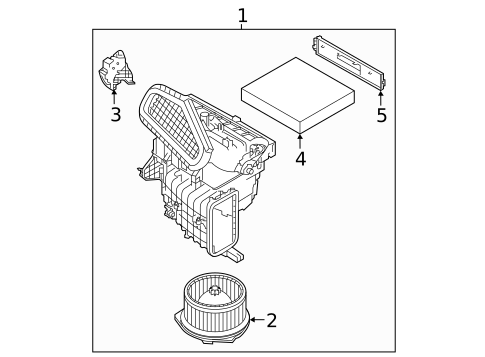 Blower Motor & Fan for 2015 Nissan Pathfinder #2