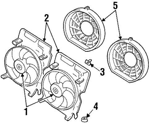 Condenser Fan for 2001 Cadillac Catera #0