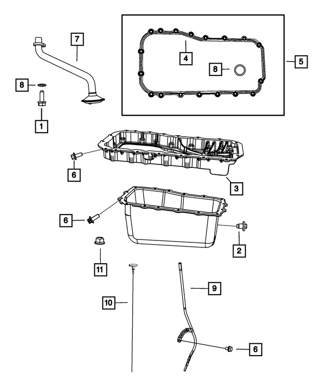 « 6500070 – 3.8L Gas; Engine : Verrouillage De Tête Hexagonale Boulon, Montage pour Mopar Image »