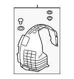 86812K4000 - Body: Fender Liner for Hyundai: Kona Electric Image