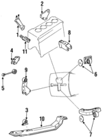 2183024010 - Engine: Rear Mount for Mitsubishi: Precis Image