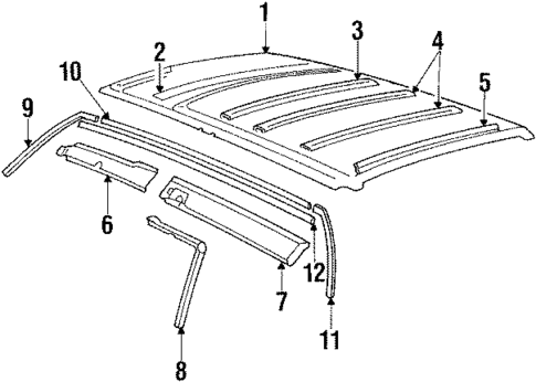 Exterior Trim - Roof for 1986 Buick Electra #0