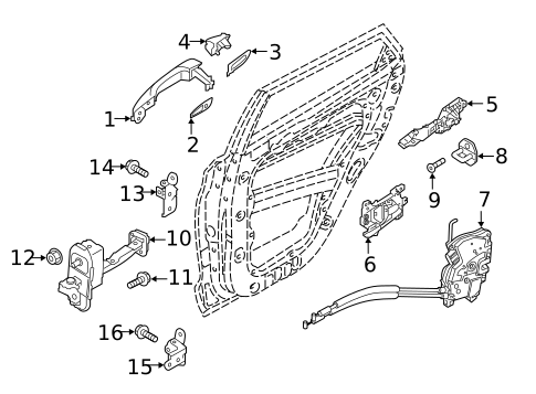 Rear Door for 2023 Hyundai Kona Electric #1
