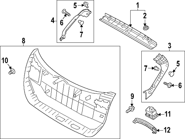 81732BE000 - : Side Trim Hanger for Hyundai Image