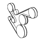 53010257AC - Cooling System: Serpentine Belt for Dodge: Dakota | Jeep: Cherokee, Wrangler Image