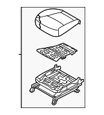 881001U500ALW - : Cushion Assembly for Kia: Sorento Image