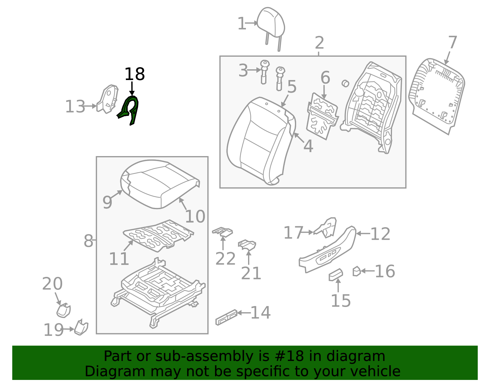 2011-2013 Kia Sorento Recline Cover 88275-1U020J7 | OEM Parts Online