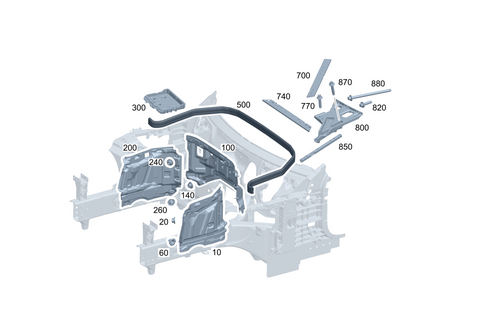 Engine Compartment Partition Wall, Wheel Well Detachable Parts for 2025 Mercedes-Benz AMG GT 63 Pro #0