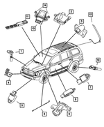 68043968AA - Electrical: Infrared Sensor for Dodge: Durango Image