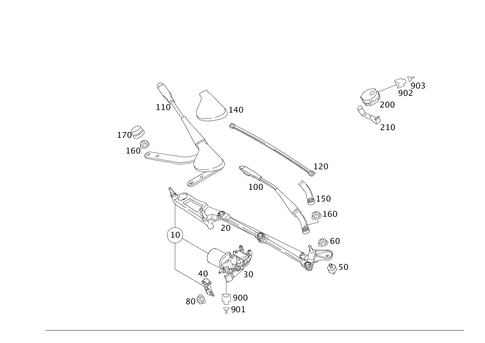 Pane Wiper for 2010 Mercedes-Benz SLK300 #0