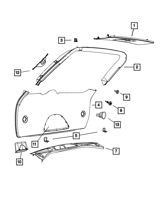 5LE62DX9AD - Interior Trim: Liftgate Lower Panel for Mopar Image image