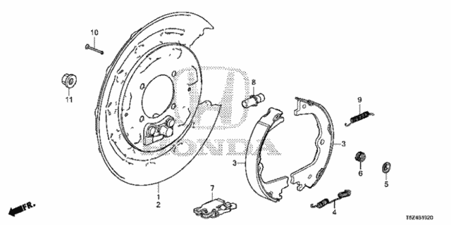 Parking Brake Shoe for 2019 Honda Ridgeline #0