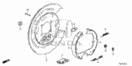 43174S3VA01 - Chassis: CUP, SHOE HOLD DOWN for Honda Image image