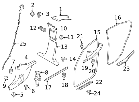 Interior Trim - Pillars for 2018 BMW 440i xDrive Gran Coupe #0