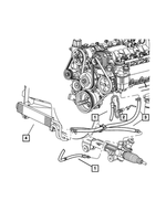 52113652AA - Steering: Power Steering Return Hose for Mopar Image