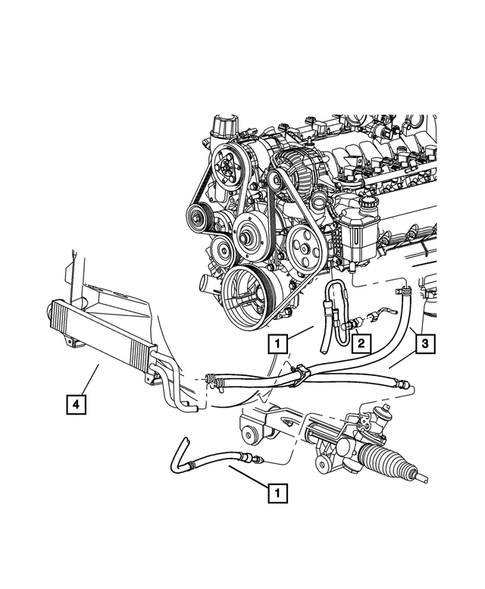 Power Steering Hoses for 2002 Dodge Ram 1500 #1