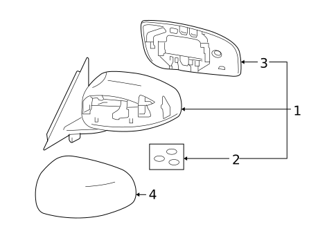Outside Mirrors for 2009 INFINITI M45 #0