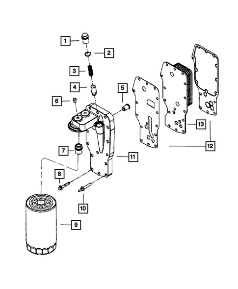Engine Oil Cooler for 2009 Dodge Ram 2500 #0