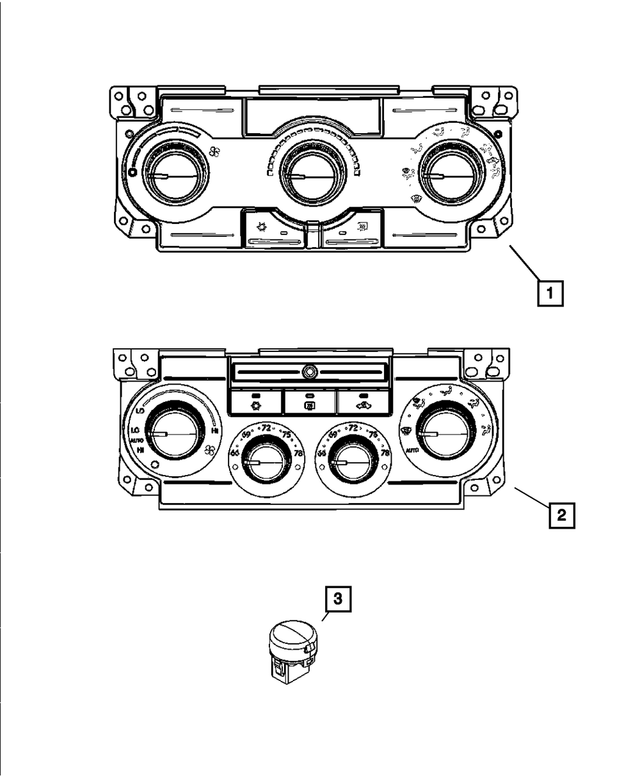 55111871AB - : A/C And Heater Control for Mopar Image