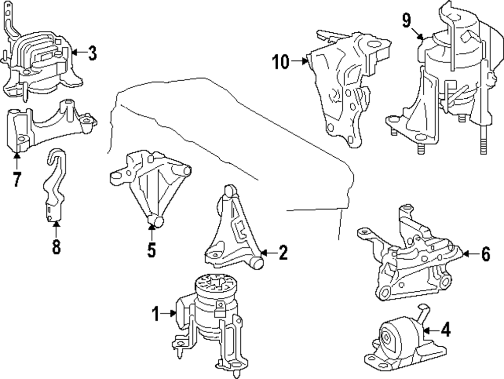 Color F0200 12372-F0200 - Side Mount - 2023-2025 Toyota | OEM Genuine Toyota Parts