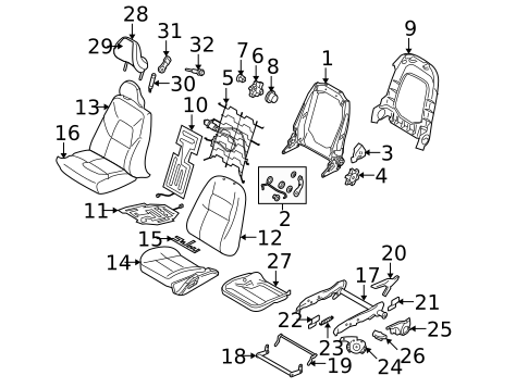 Front Seat Components for 2006 Volvo S80 #0