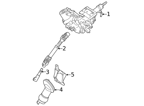 Steering Column Assembly for 2019 Toyota Mirai #0