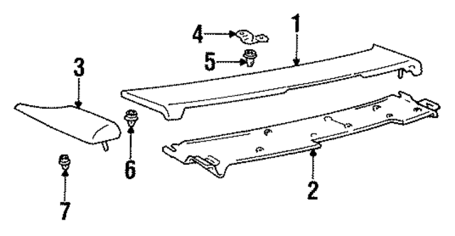 7608816900 - Body: Spoiler for Toyota: Paseo Image