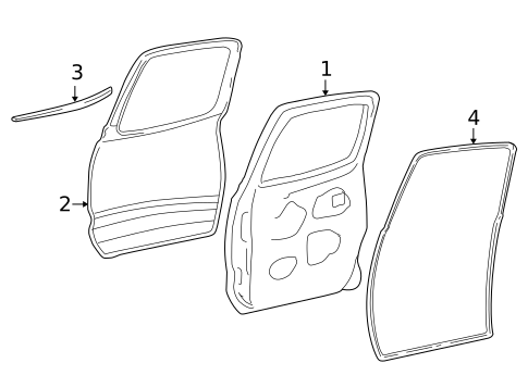 Door & Components for 2004 Toyota Tacoma #1