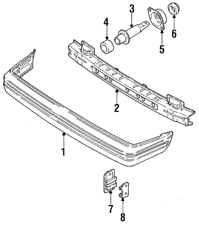 96052516 - Body: Face Bar Side Support for GM Image